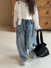 Load image into Gallery viewer, 【予約】ワイドソフトデニム　パンツ　夏　100〜150 子供服　SS　 Wselect - W select  baby kids
