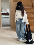 【予約】ワイドソフトデニム　パンツ　夏　100〜150 子供服　SS　 Wselect - W select  baby kids