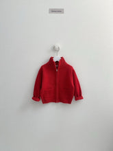 Cargar imagen en el visor de la galería, 【予約】ロエルニットジップアップ AW 韓国 韓国子供服 2026 digreen
