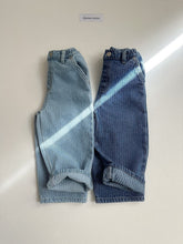 Cargar imagen en el visor de la galería, 【予約】クイルテッドデニムパンツ AW 韓国 韓国子供服 2026 digreen
