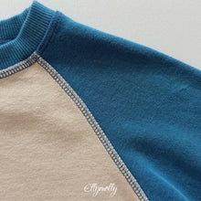 Charger l'image dans la galerie, 【予約】レーヨンカラーブロックラグランTシャツ ロンT　AW 韓国 韓国子供服 2026 ellymolly
