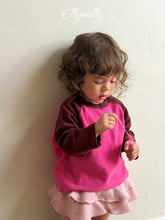 Charger l'image dans la galerie, 【予約】レーヨンカラーブロックラグランTシャツ ロンT　AW 韓国 韓国子供服 2026 ellymolly
