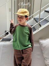Charger l'image dans la galerie, 【予約】レーヨンカラーブロックラグランTシャツ ロンT　AW 韓国 韓国子供服 2026 ellymolly
