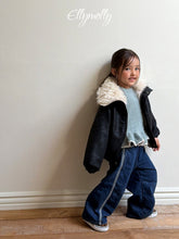Charger l'image dans la galerie, 【予約】ラインウォークフリースラインデニム AW 韓国 韓国子供服 2026 ellymolly

