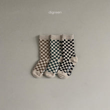 Load image into Gallery viewer, 【即納】checkersocks　3足セット　ソックス　SET　靴下　シューズ　digreen　gift　Wselect

