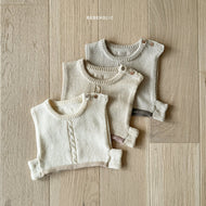 【BEBEHOLICK】bebeニットベスト　春　TOPS　baby　Kids　ベベホリ　Wselect