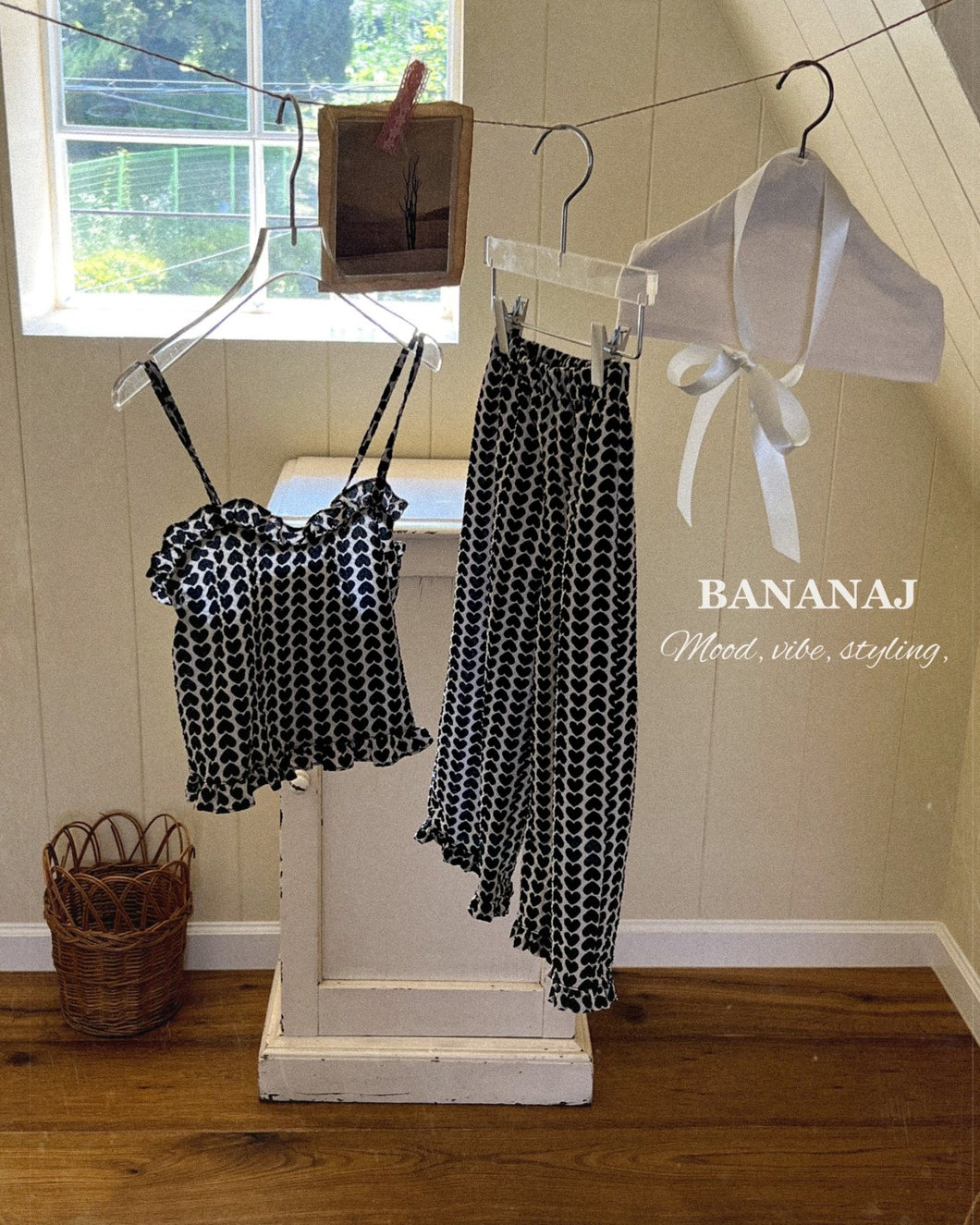 【SALE】ハートセットアップ　上下別　SETUP　2023　夏　 BANANA-J　Wselect - W select  baby kids