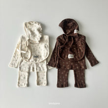 Cargar imagen en el visor de la galería, 【予約】花柄リブロンパース　スタイ　ボンネット　 AW 韓国  韓国子供服　BRODYJANE 2026 (コピー) (コピー)
