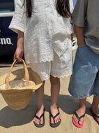 【予約】 マンションパンチングパンツ　pants　レース　90-160　半袖　夏Jr. SS 韓国 2026 OUR - W select  baby kids
