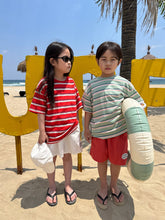 Load image into Gallery viewer, 【予約】 OURマルチボーダーT　90-160　半袖　夏Jr. SS 韓国 2026 OUR - W select  baby kids
