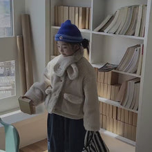 ギャラリービューア【予約】マフラー付きボアコート　羽織　80～130ｃｍ　あったか　冬　子供コート　Ｗselectに読み込んでビデオを見る
