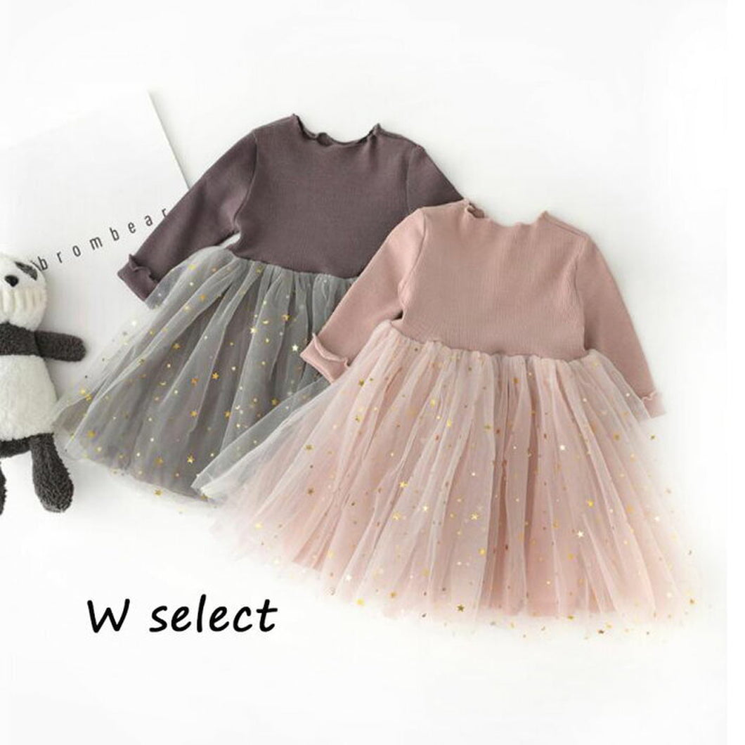 【即納】キラキラ星のチュールドレス　スカート　ワンピース - W select  baby kids