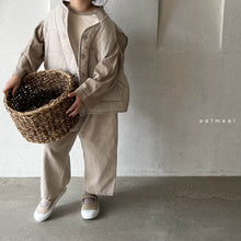 Load image into Gallery viewer, 【即納】ベーシックアタムパンツ　bottom　ズボン　韓国子供服 oatmeal　Wselect - W select  baby kids
